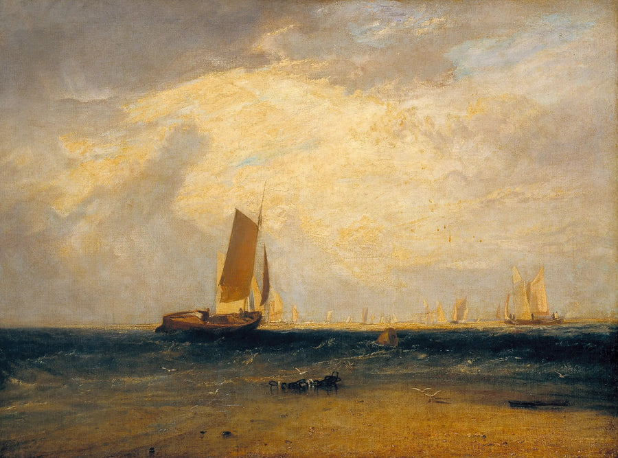 Fishing upon the Blythe-Sand, Tide Setting In - J. M. W. Turner