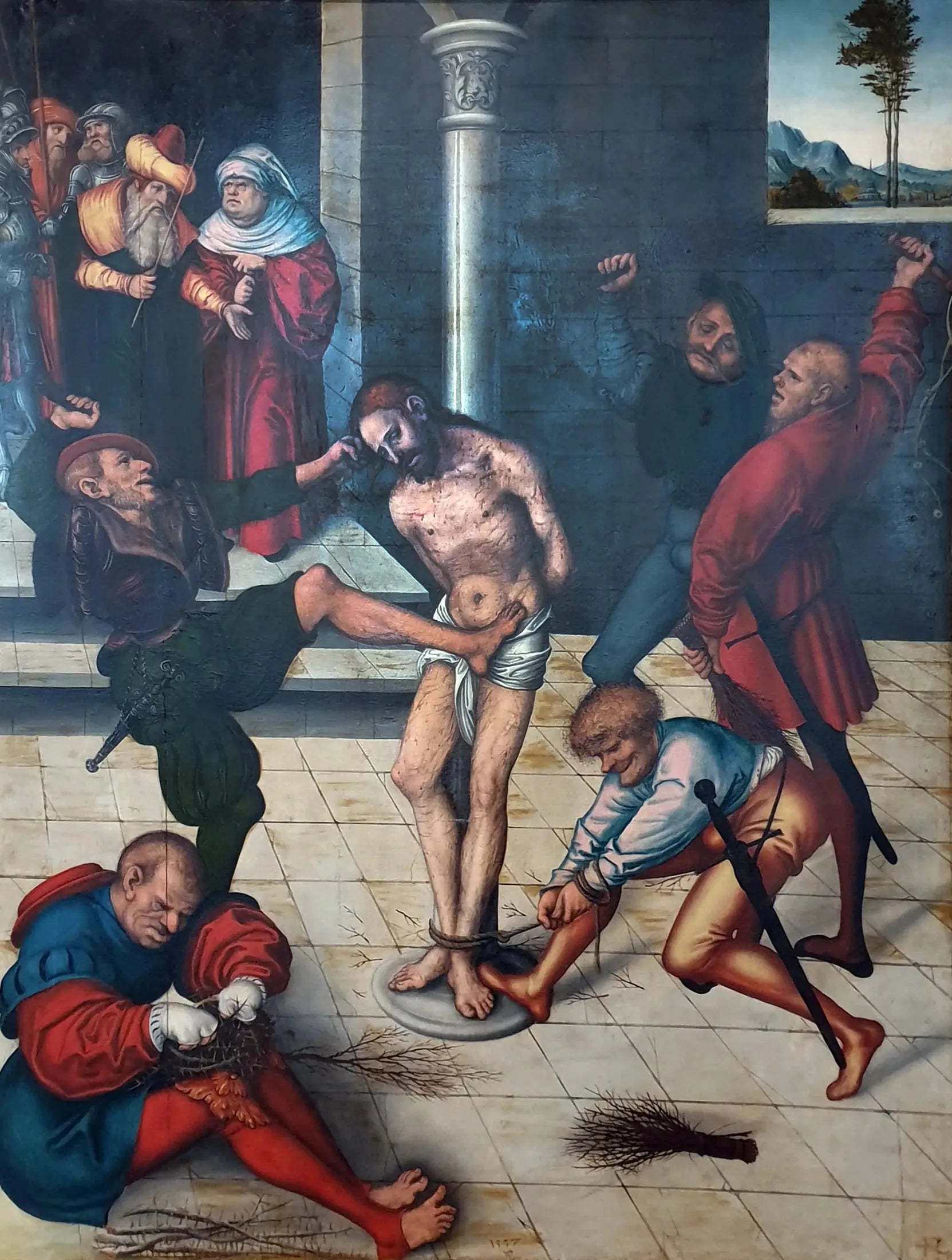 Flagellation - Lucas Cranach the Elder image 1 tableau peint à l’huile sur toile