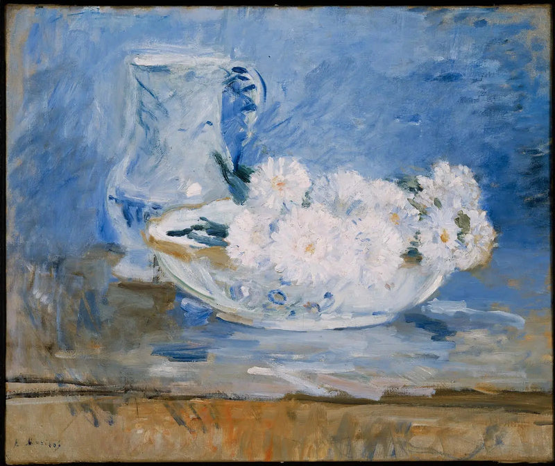 Fleurs blanches dans un bol - Berthe Morisot