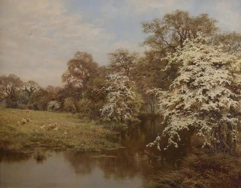 Fleurs d'aubépine - Edward Wilkins Waite image 1 tableau peint à l’huile sur toile