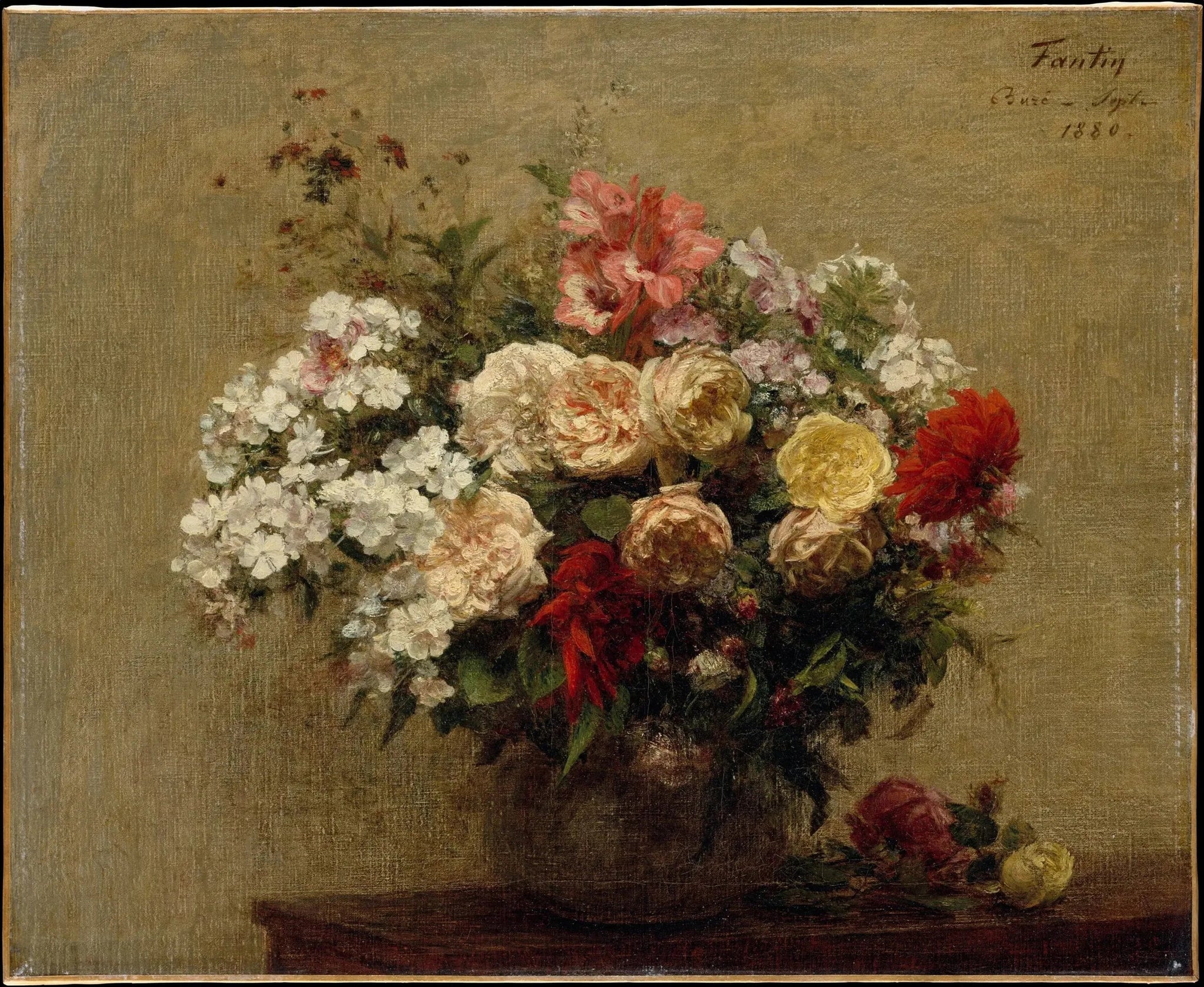 Fleurs d'été - Henri Fantin-Latour image 1 copie de tableau peinte à la main