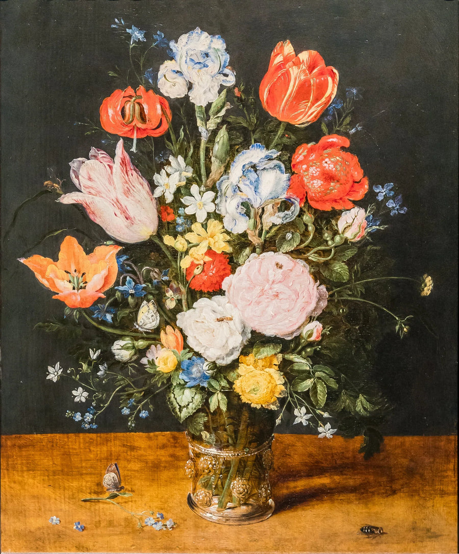 Fleurs dans un bécher en verre - Jan Brueghel l'Ancien