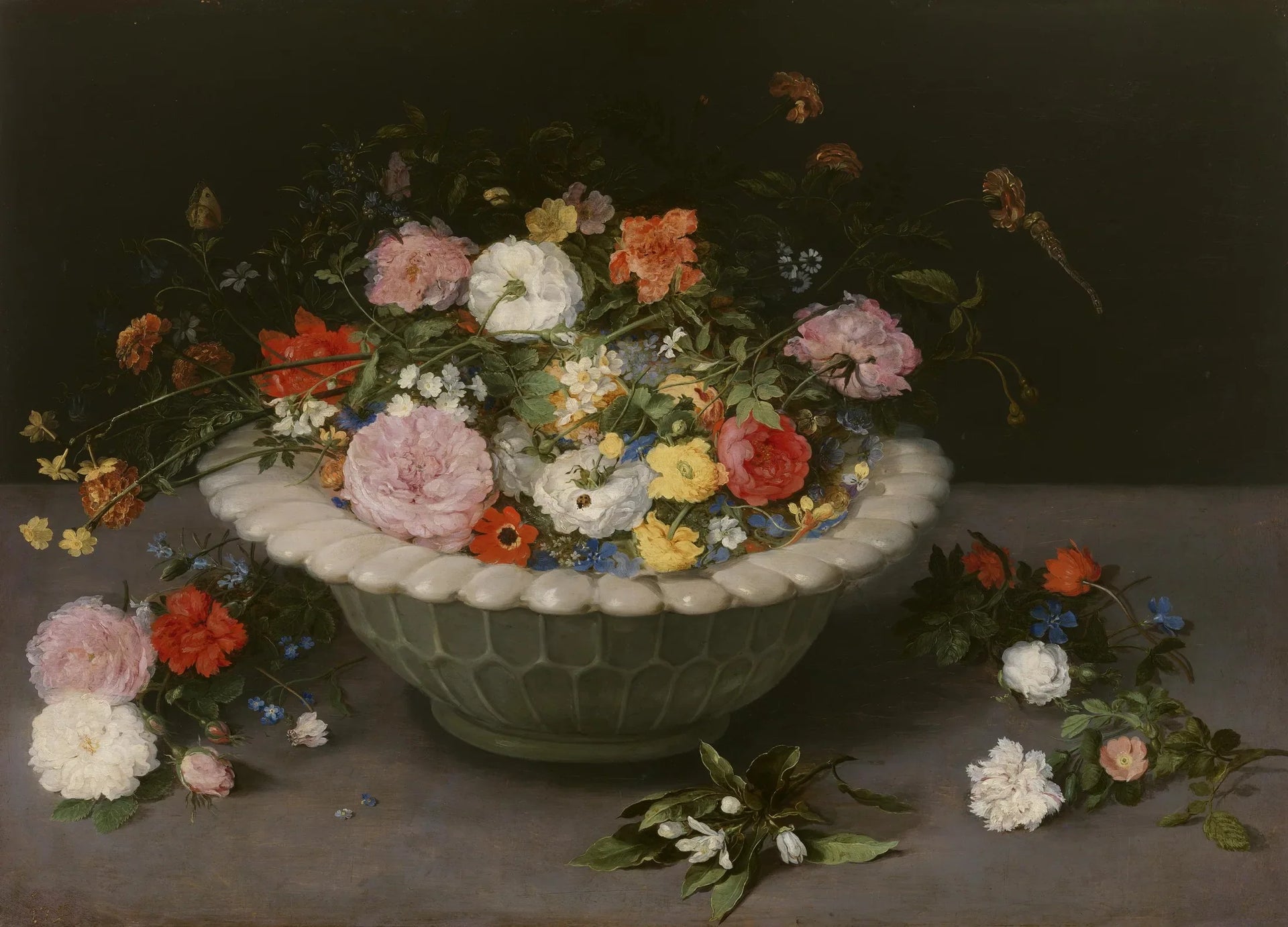 Fleurs dans un bol - Jan Brueghel l'Ancien image 1 reproduction d’œuvre d’art à l’huile
