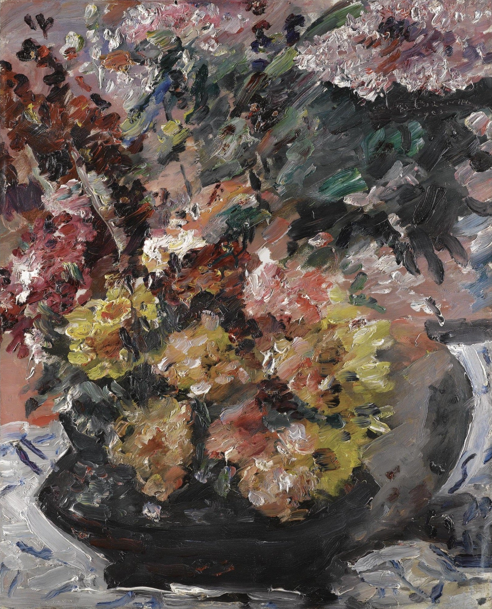 Fleurs dans un seau en bronze - Lovis Corinth image 1 tableau peint à l’huile sur toile