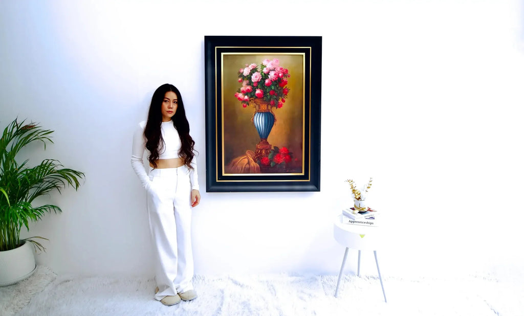 Fleurs dans un Vase Antique | 60 x 90 cm image 5 reproduction réalisée par Alpha Reproduction