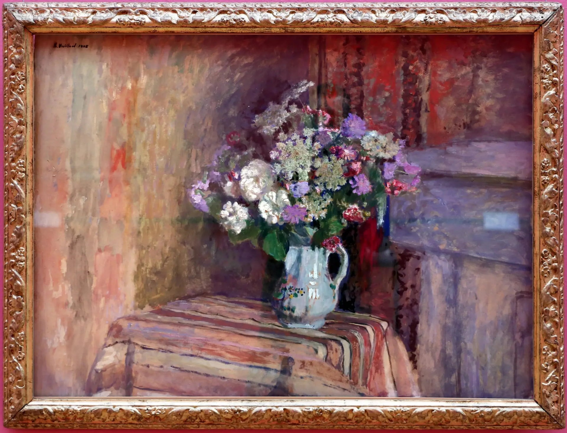 Fleurs dans un vase - Édouard Vuillard image 1 copie peinte à la main à l’huile