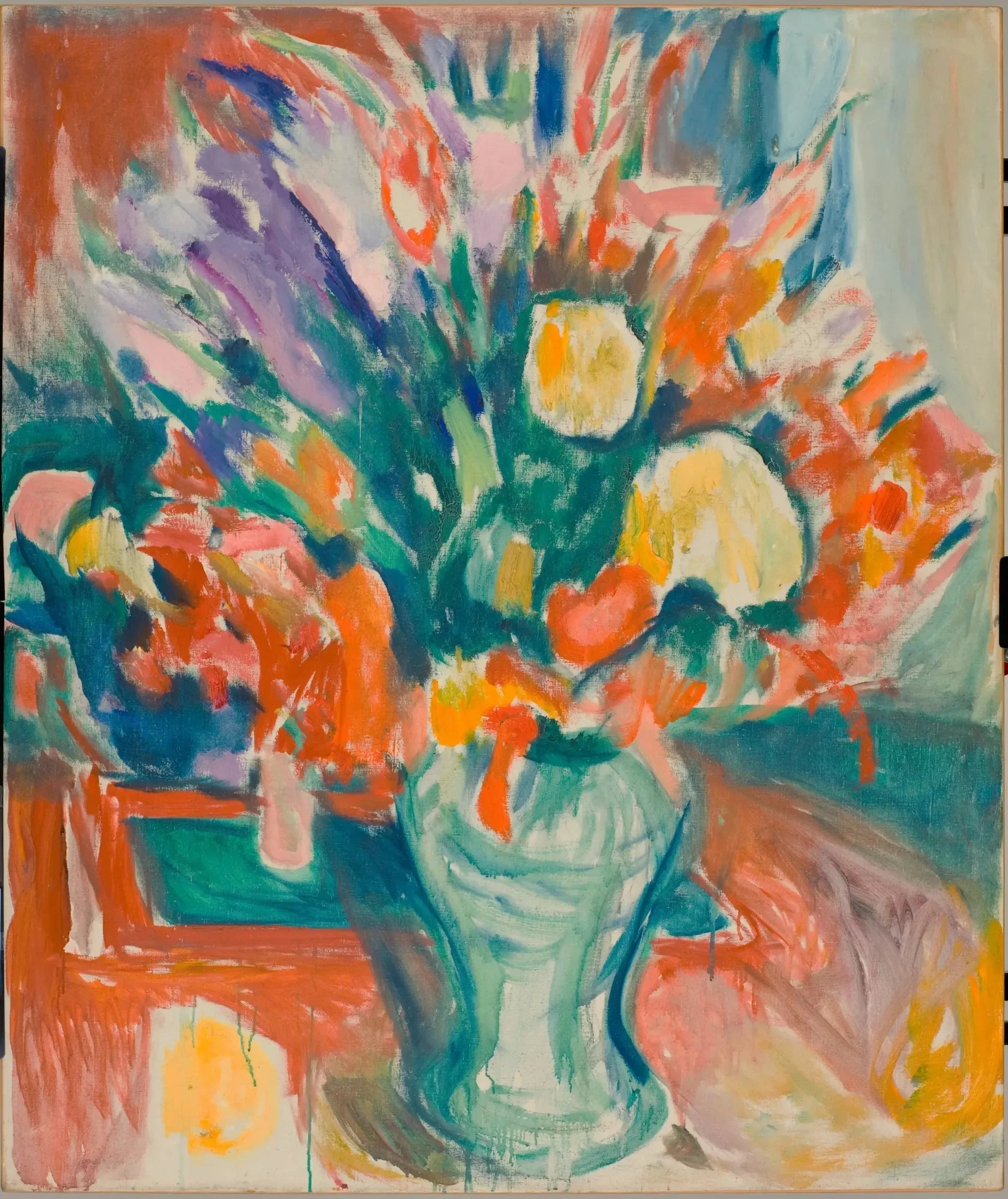 Fleurs dans un vase - Edvard Munch image 1 reproduction artisanale de tableau