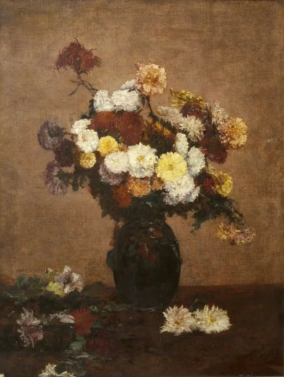 Fleurs dans un vase - Henri Fantin-Latour image 1 reproduction d’œuvre d’art à l’huile