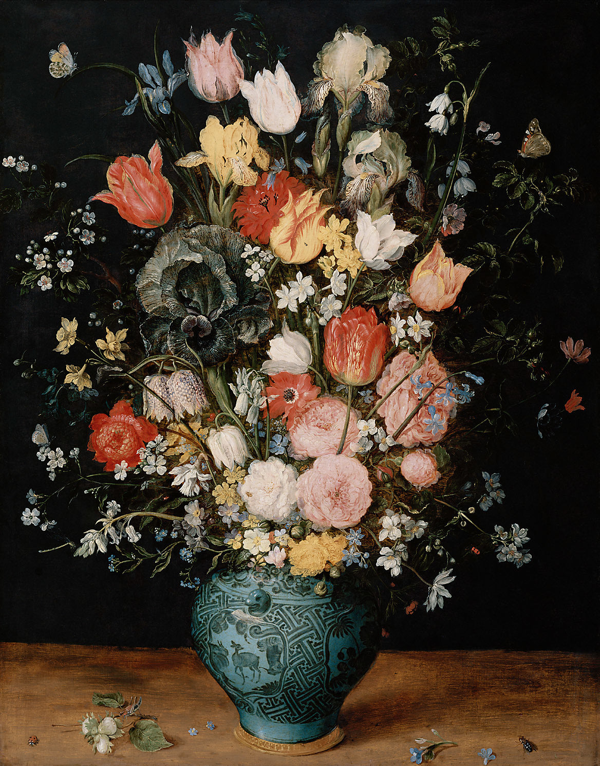 Fleurs dans un vase - Jan Brueghel l'Ancien image 1 tableau peint à l’huile sur toile