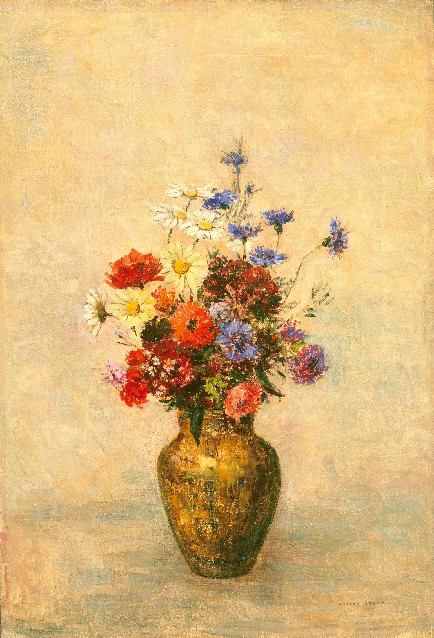 Fleurs dans un vase - Odilon Redon image 1 tableau peint à l’huile sur toile