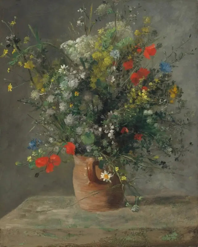 Fleurs dans un vase - Pierre-Auguste Renoir