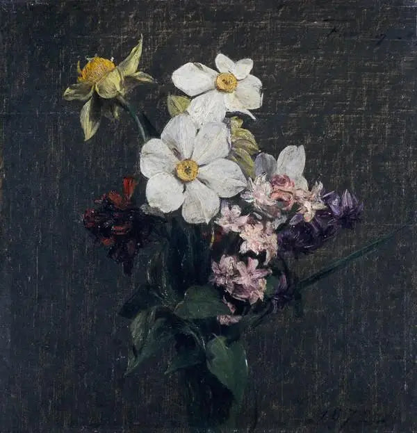 Fleurs de printemps - Henri Fantin-Latour image 1 tableau peint à l’huile sur toile