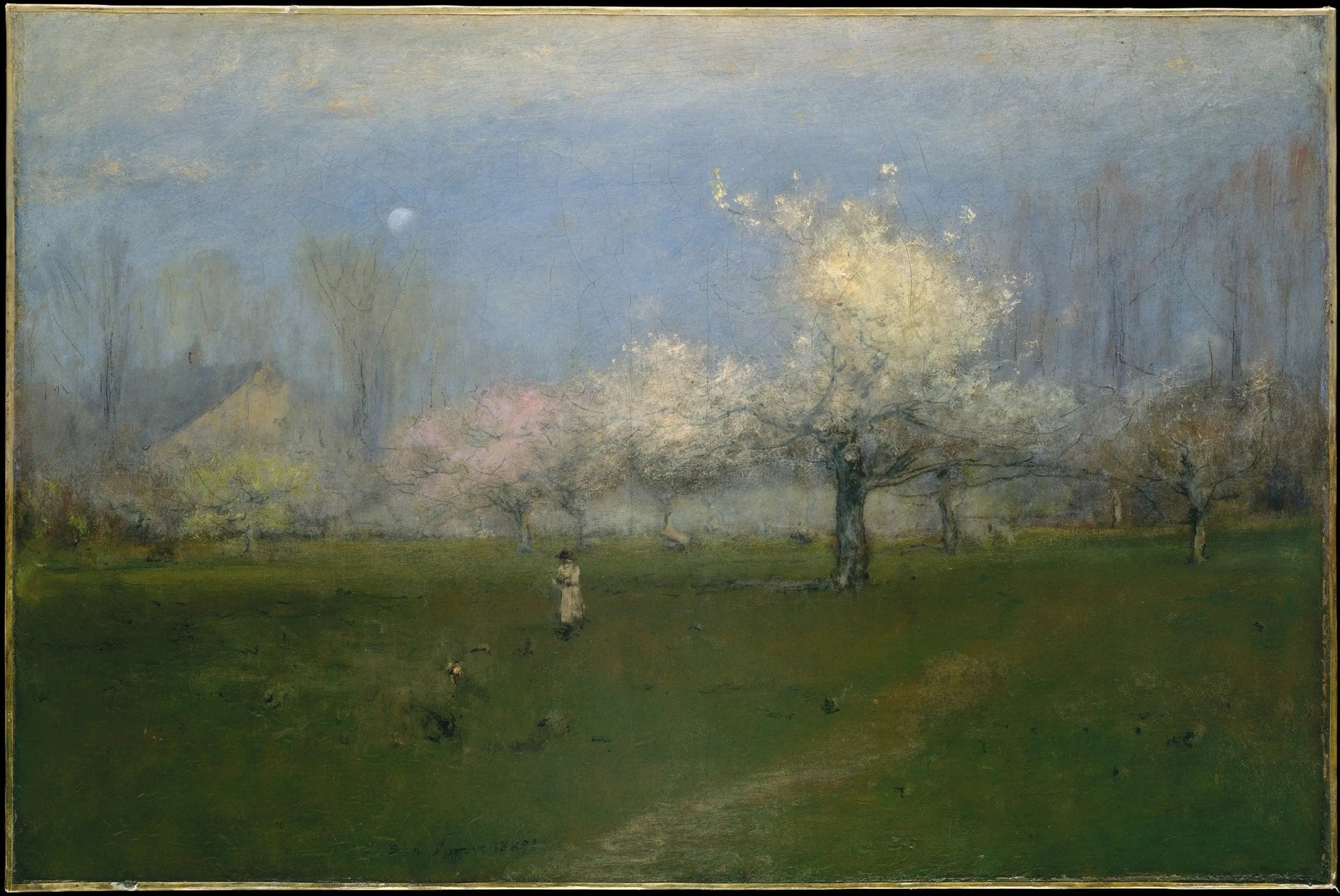 Fleurs de printemps, Montclair, New Jersey - George Inness image 1 reproduction de peinture à l’huile