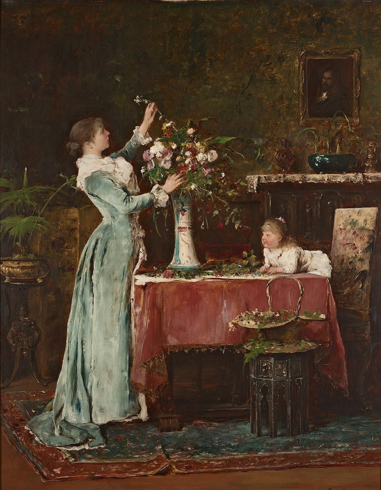 Fleurs en vase / Composition de bouquets - Mihály Munkácsy image 1 tableau peint à l’huile sur toile