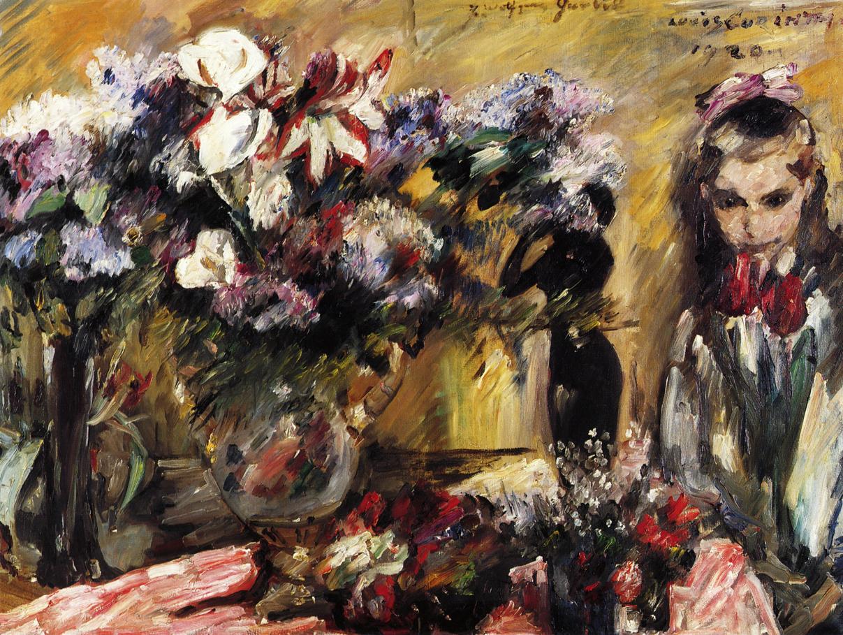 Fleurs et Fille Wilhelmine - Lovis Corinth image 1 tableau peint à l’huile sur toile