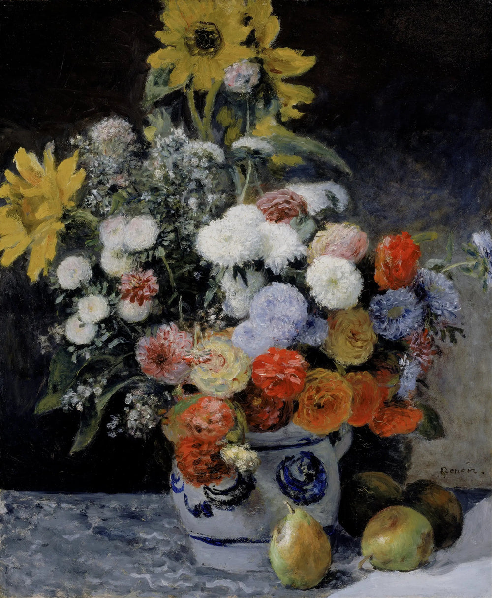 Fleurs - Pierre-Auguste Renoir image 1 copie peinte à la main à l’huile