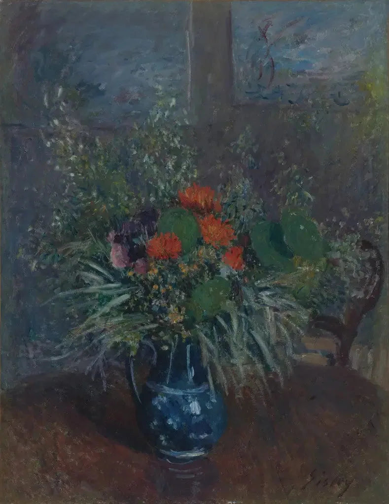 Fleurs sauvages - Alfred Sisley image 1 copie de tableau peinte à la main