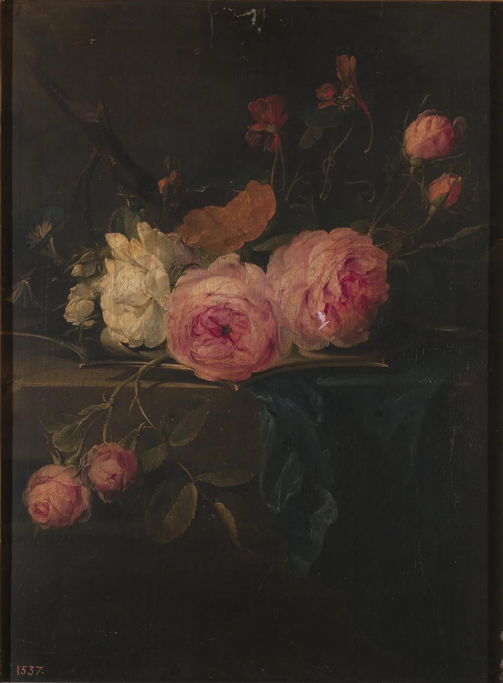 Fleurs sur une assiette - Jan Brueghel l'Ancien image 1 copie peinte à la main à l’huile