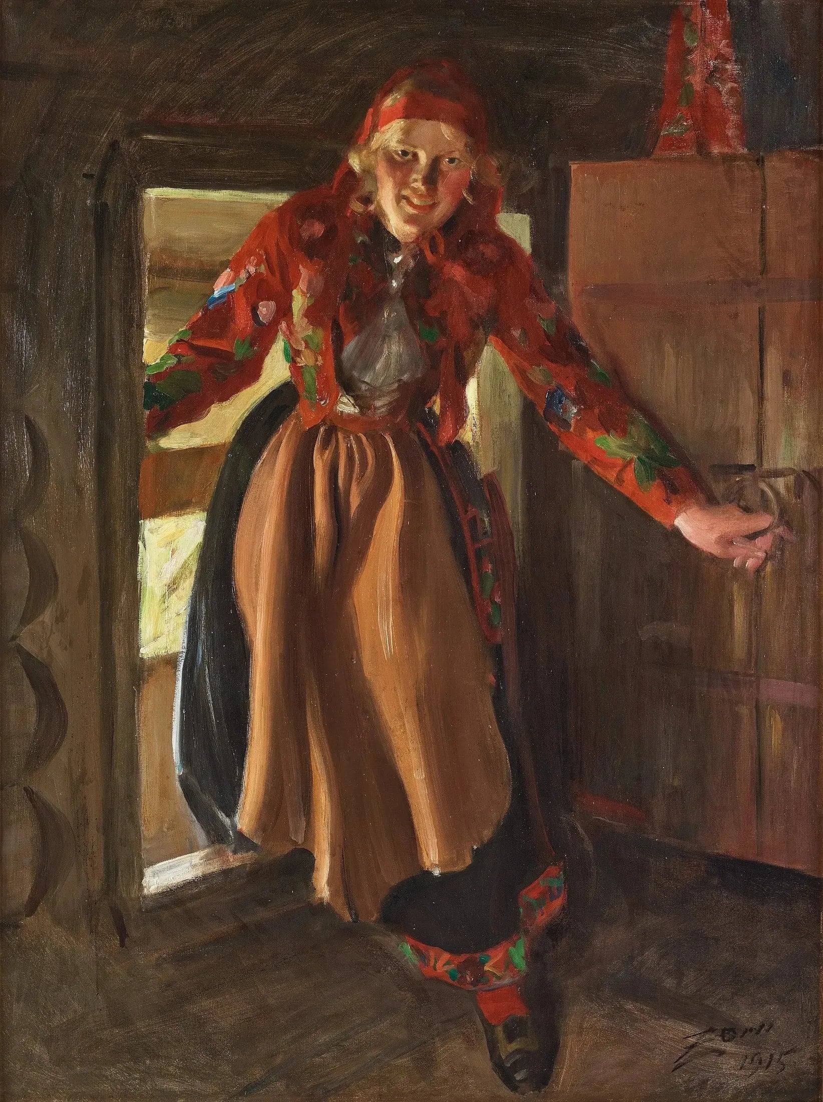 Flodkulla en face - Anders Zorn image 1 copie de tableau peinte à la main