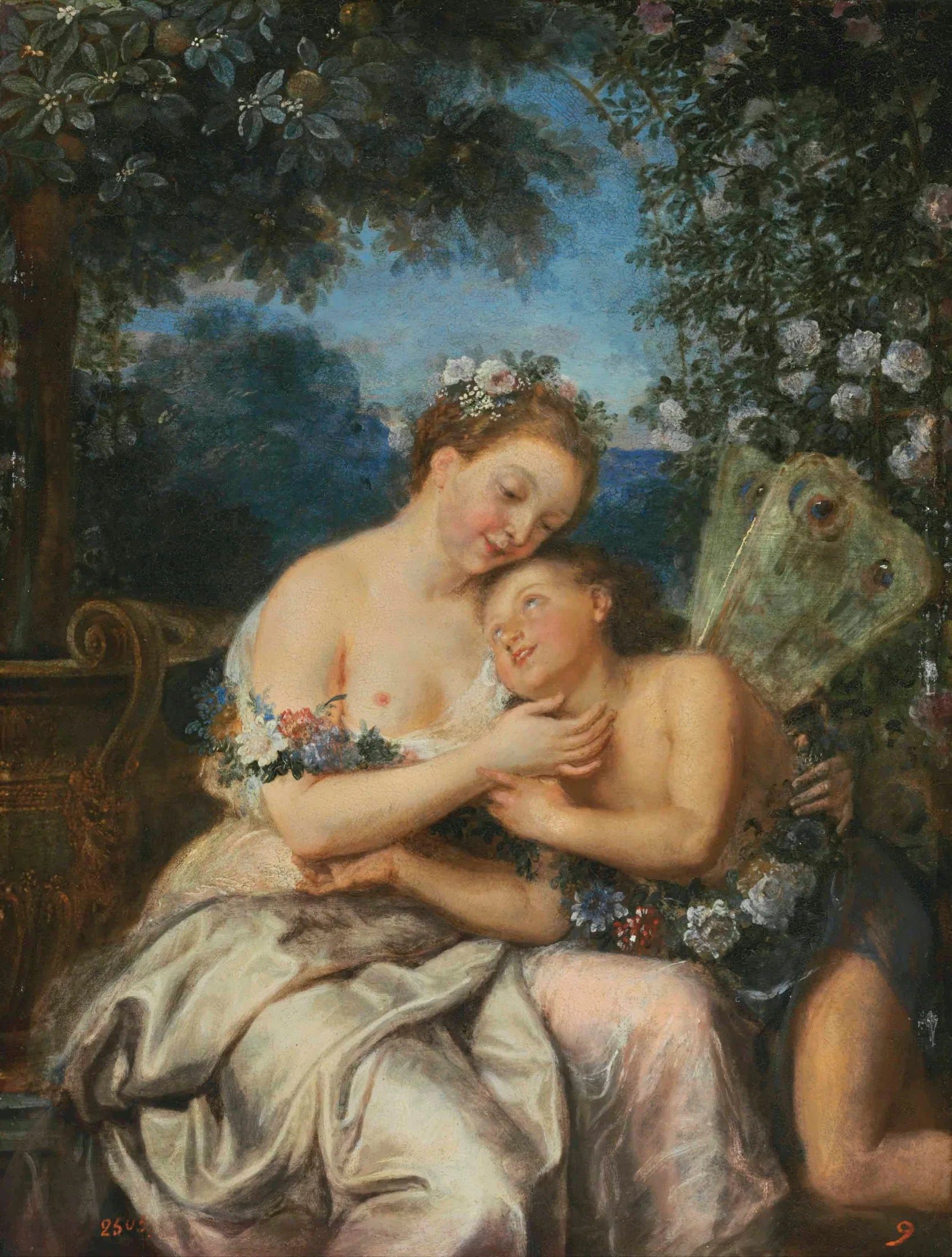 Flora et Zéphyr - Antoine Coypel image 1 reproduction de peinture à l’huile