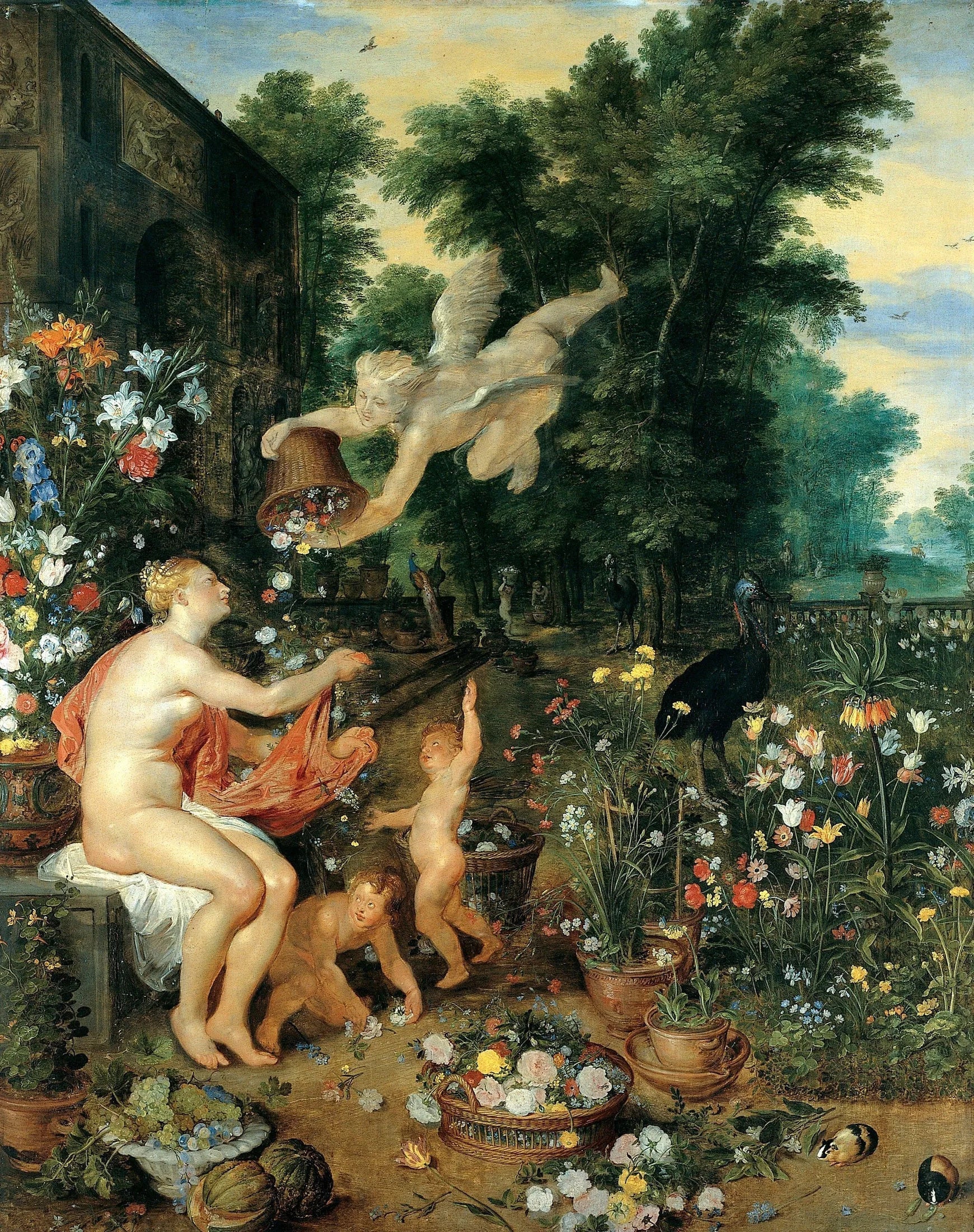 Flore et Zéphyr - Jan Brueghel l'Ancien image 1 reproduction artisanale de tableau