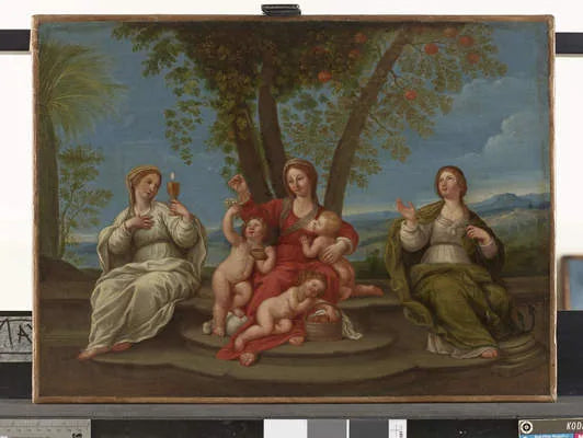 Foi, Espérance et Charité - Francesco Albani image 1 reproduction de peinture à l’huile