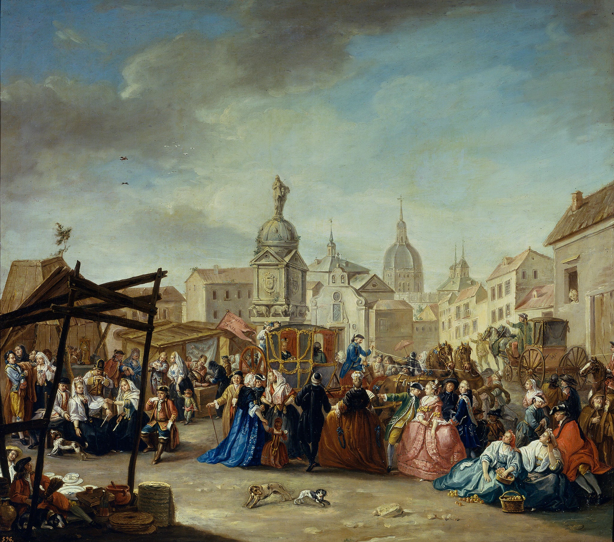 "Foire de Madrid sur la place Cebada" - Manuel de la Cruz