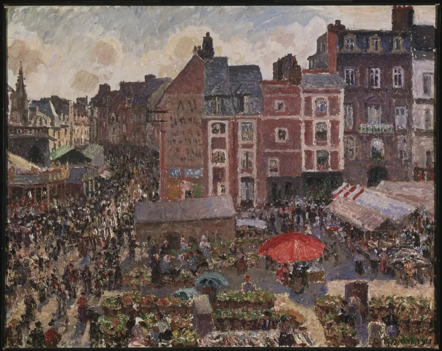 Foire par un après-midi ensoleillé, Dieppe - Camille Pissarro