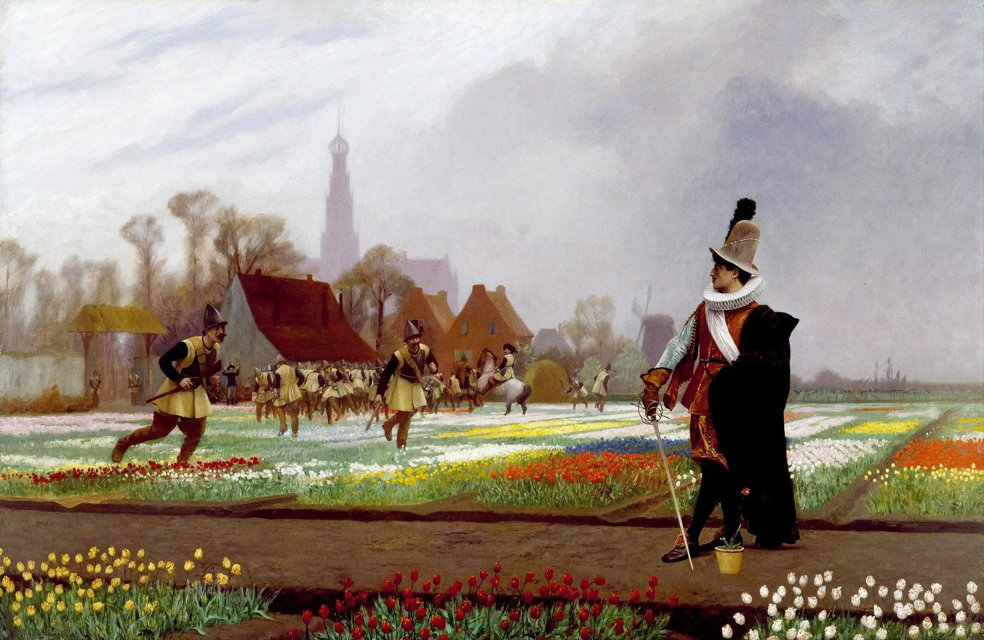 Folie tulipère - Jean-Léon Gérôme image 1 copie peinte à la main à l’huile
