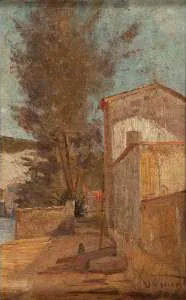 Fonds de quintal à São Cristóvão - Eliseu Visconti image 1 tableau peint à l’huile sur toile