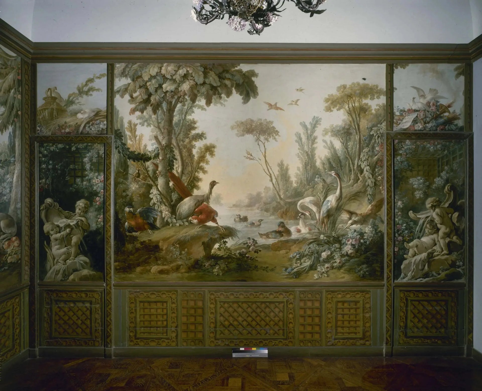 Fontaine avec deux amours dont l'un est couché - François Boucher image 1 reproduction artisanale de tableau