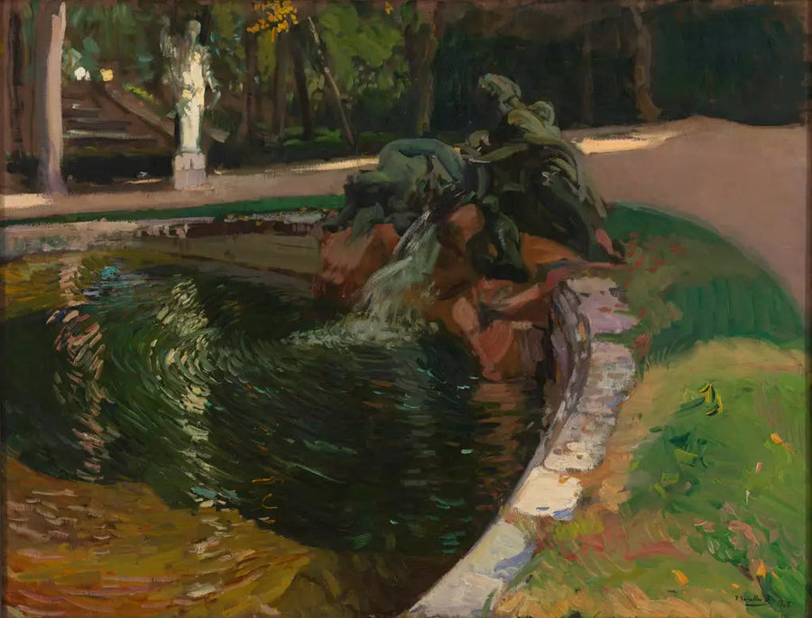 Fontaine dans la forêt, La Granja - Joaquín Sorolla