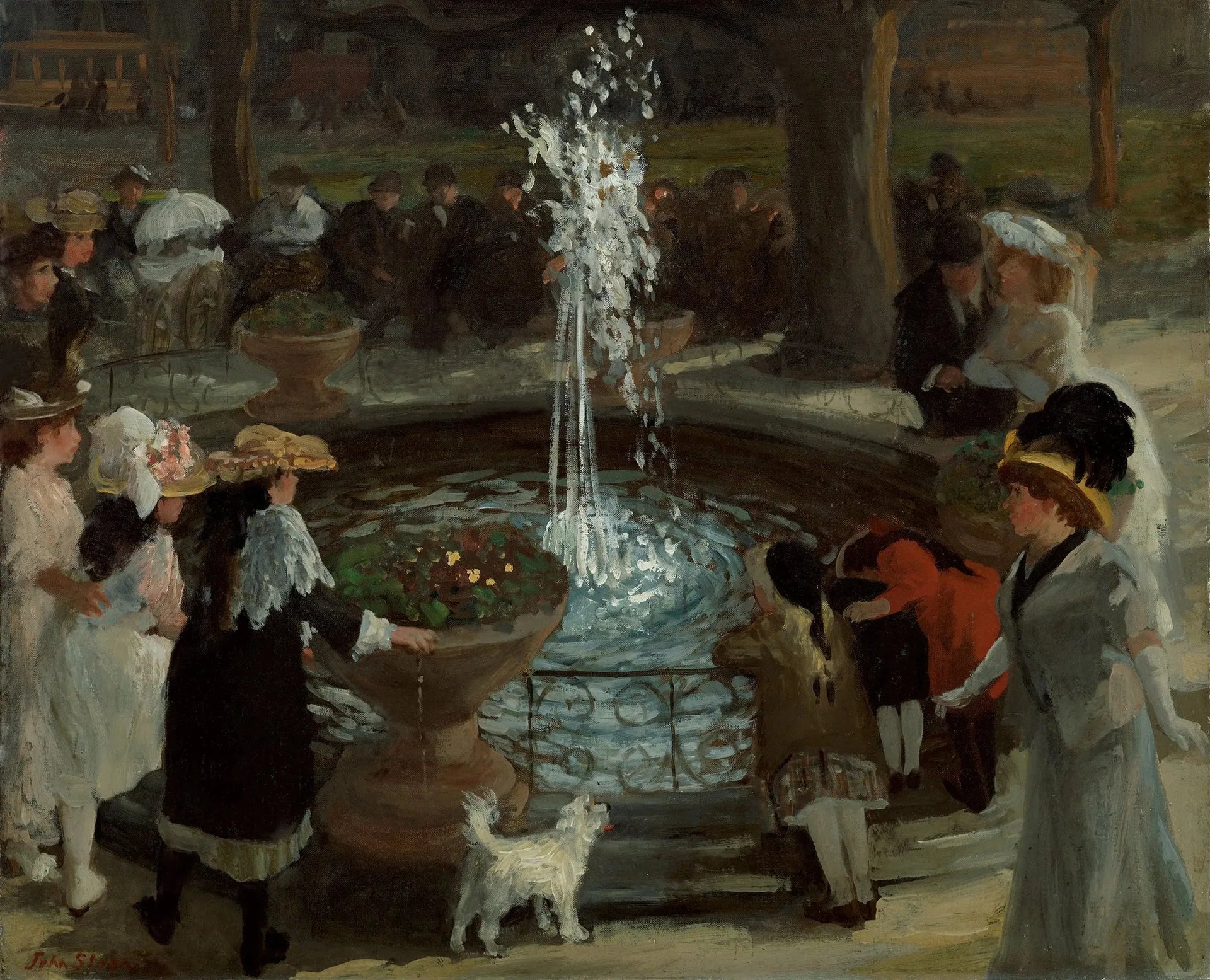 Fontaine palpitante, Madison Square - John Sloan image 1 reproduction de peinture à l’huile