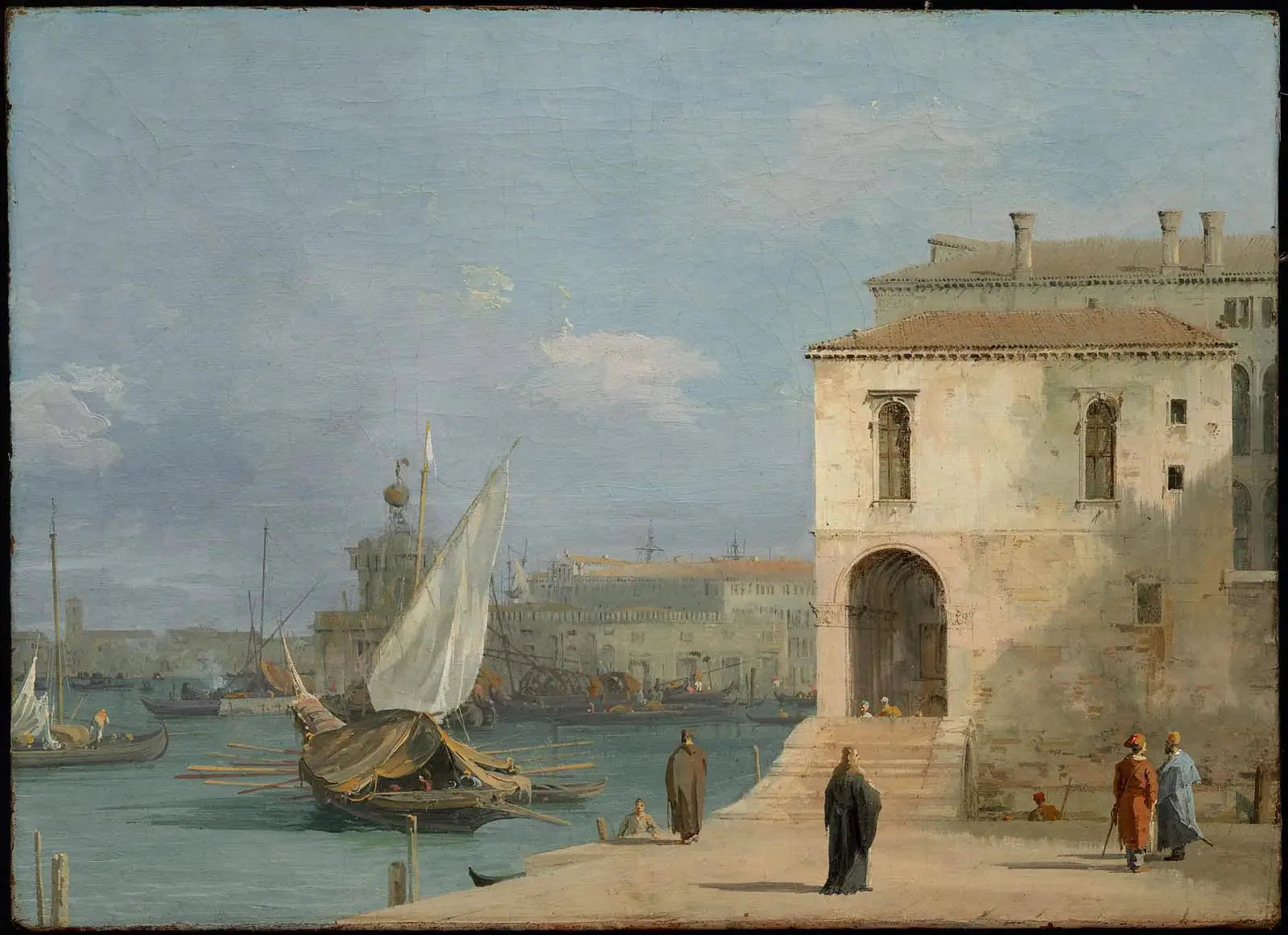 Fonteghetto della Farina, Venise - Canaletto image 1 copie de tableau peinte à la main