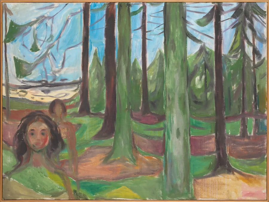 Forêt aux deux personnages - Edvard Munch
