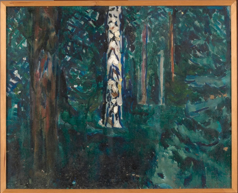 Forêt aux troncs de bouleau - Edvard Munch
