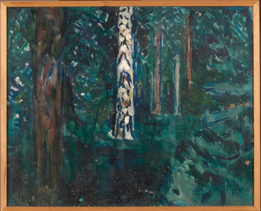 Forêt aux troncs de bouleau - Edvard Munch