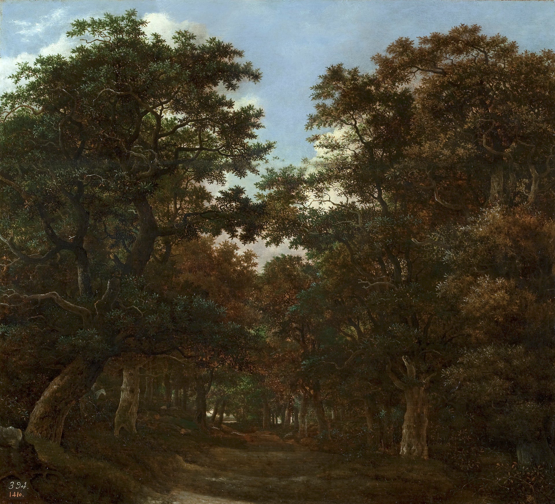 Forêt avec cavalier et chiens - Hendrick Cornelisz Vroom