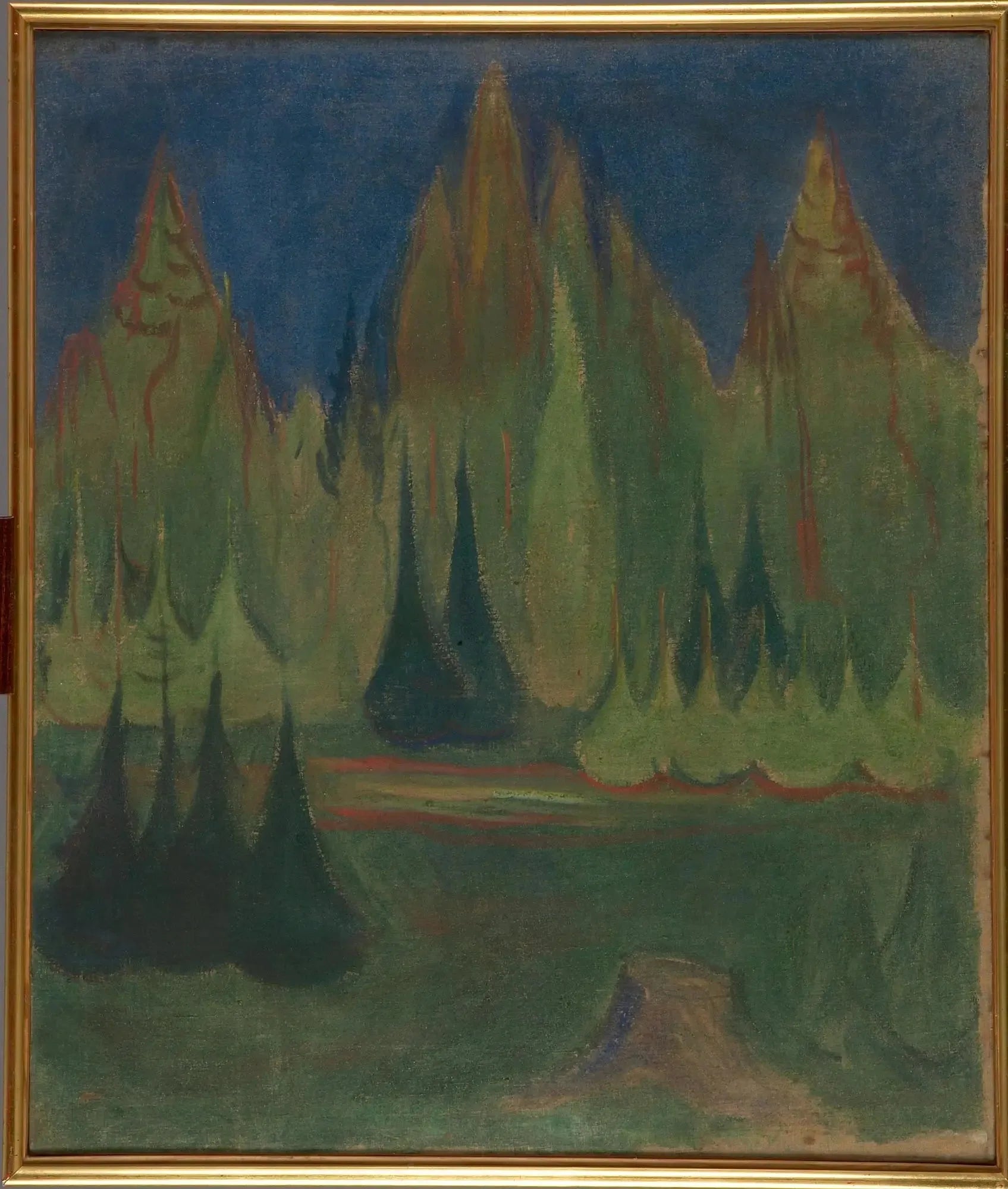 forêt d'épicéas - Edvard Munch image 1 reproduction de peinture à l’huile
