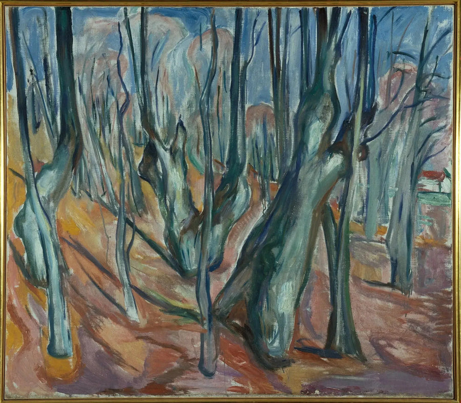 forêt d'ormes au printemps - Edvard Munch