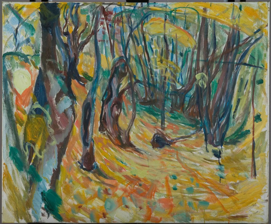 forêt d'ormes en automne - Edvard Munch