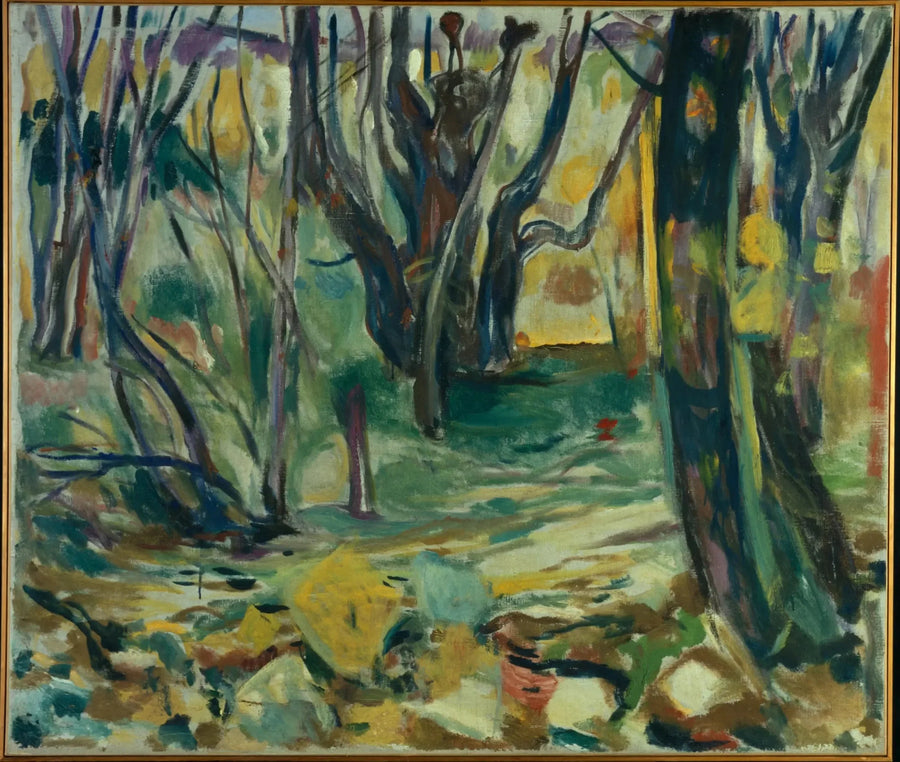 forêt d'ormes en automne - Edvard Munch