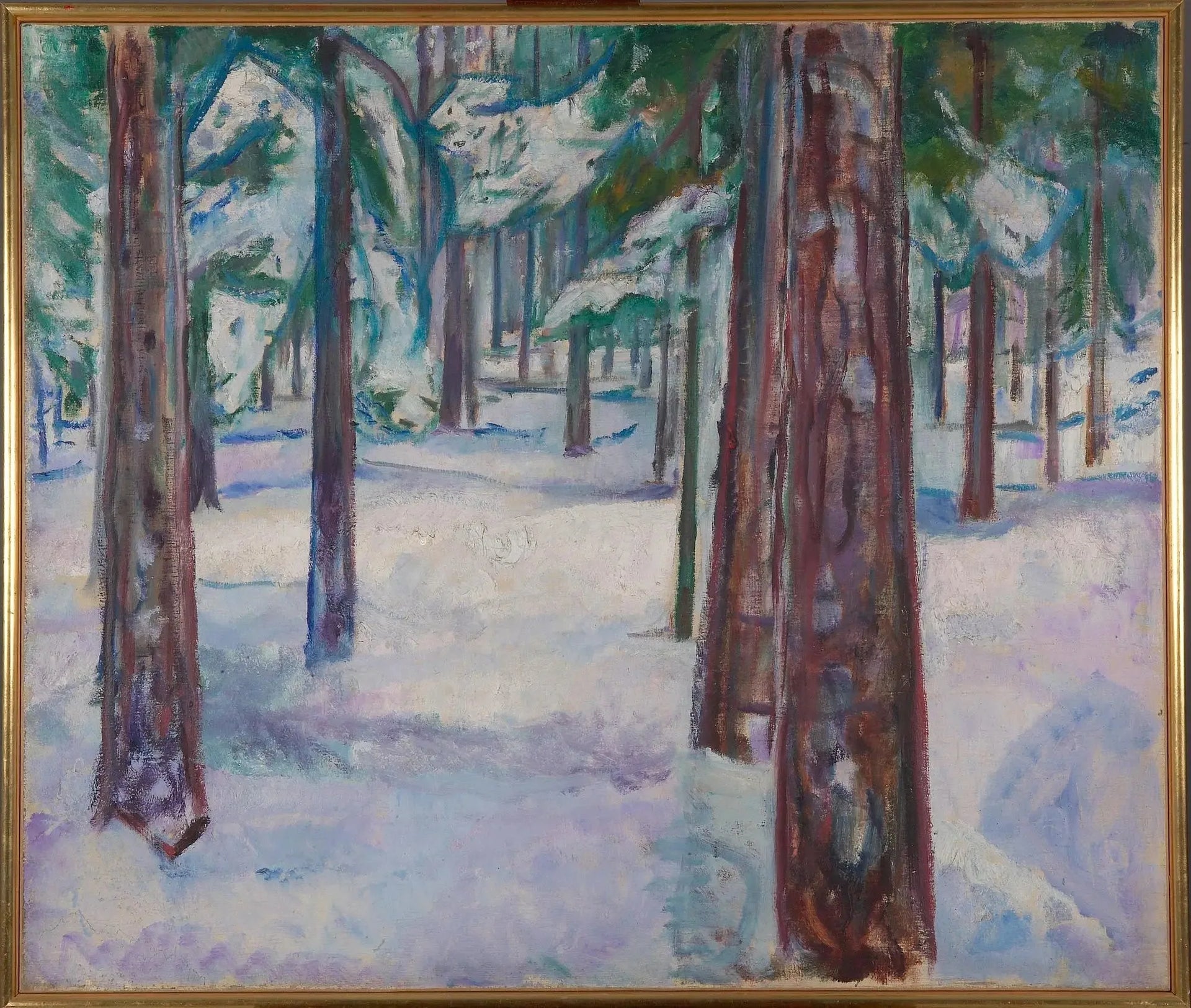 Forêt dans la neige - Edvard Munch image 1 tableau peint à l’huile sur toile