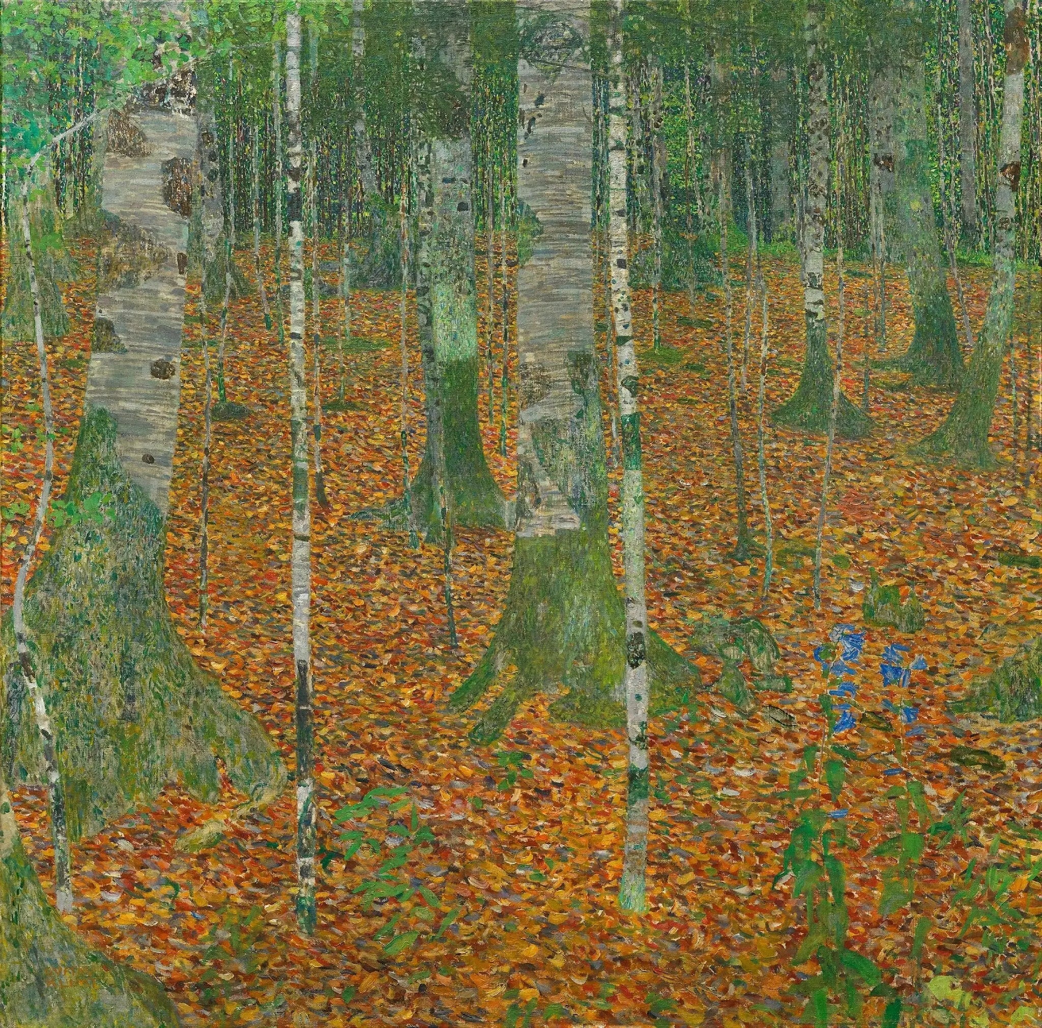Forêt de bouleaux - Gustav Klimt image 1 reproduction artisanale de tableau