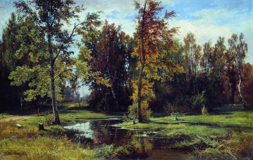 forêt de bouleaux - Ivan Chichkine image 1 reproduction de peinture à l’huile