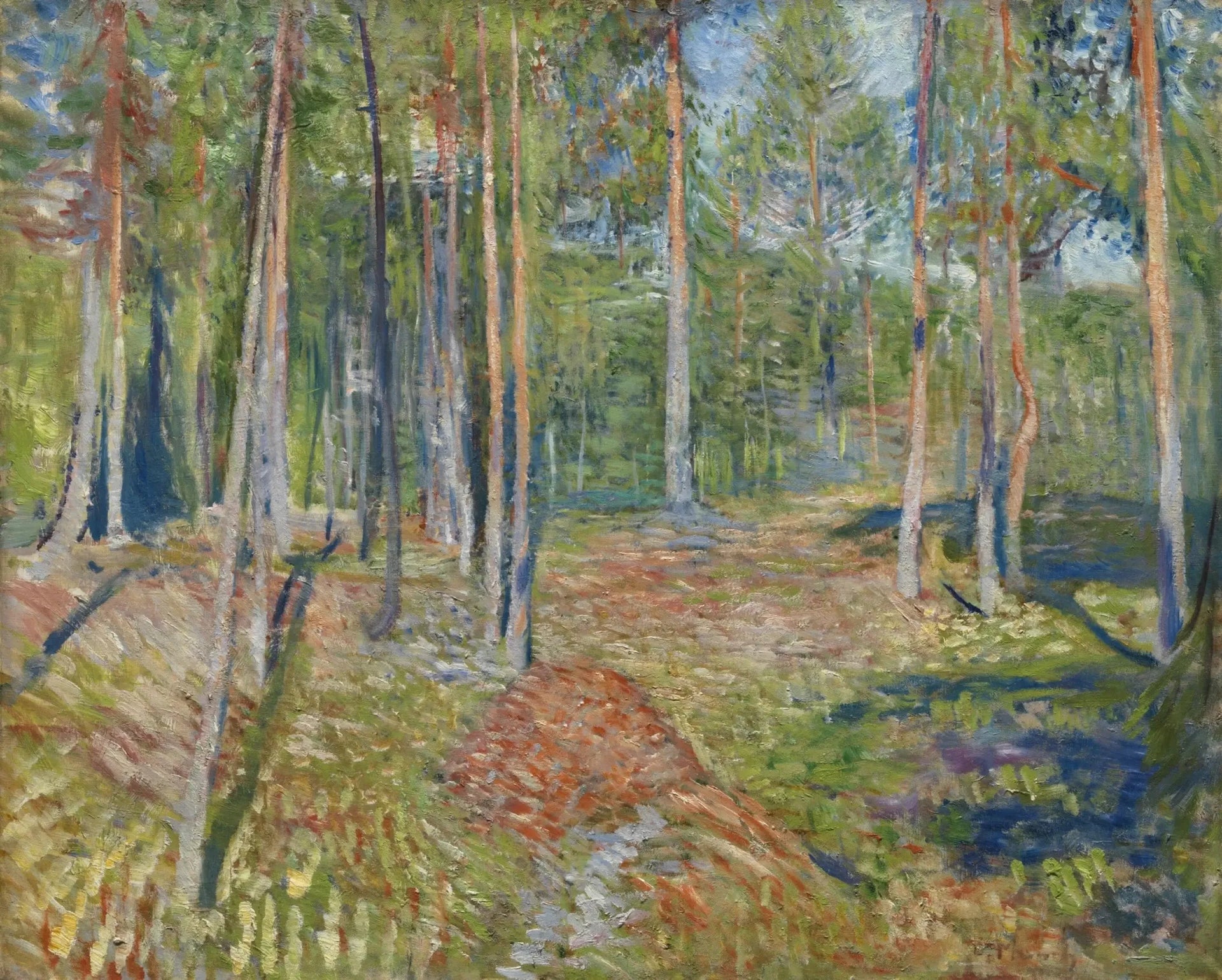 forêt de pins - Edvard Munch image 1 reproduction artisanale de tableau