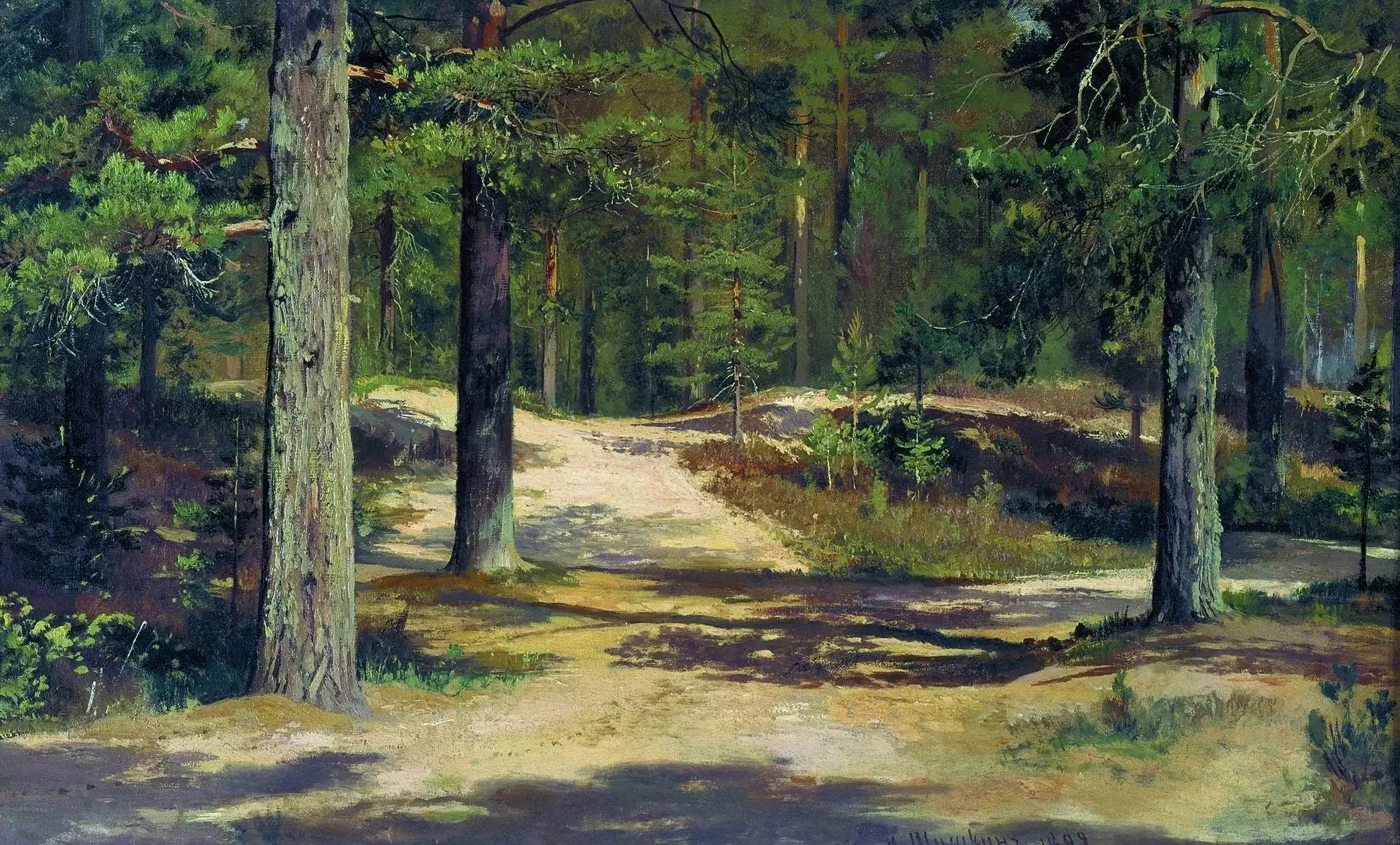 Forêt de pins - Ivan Chichkine image 1 copie peinte à la main à l’huile