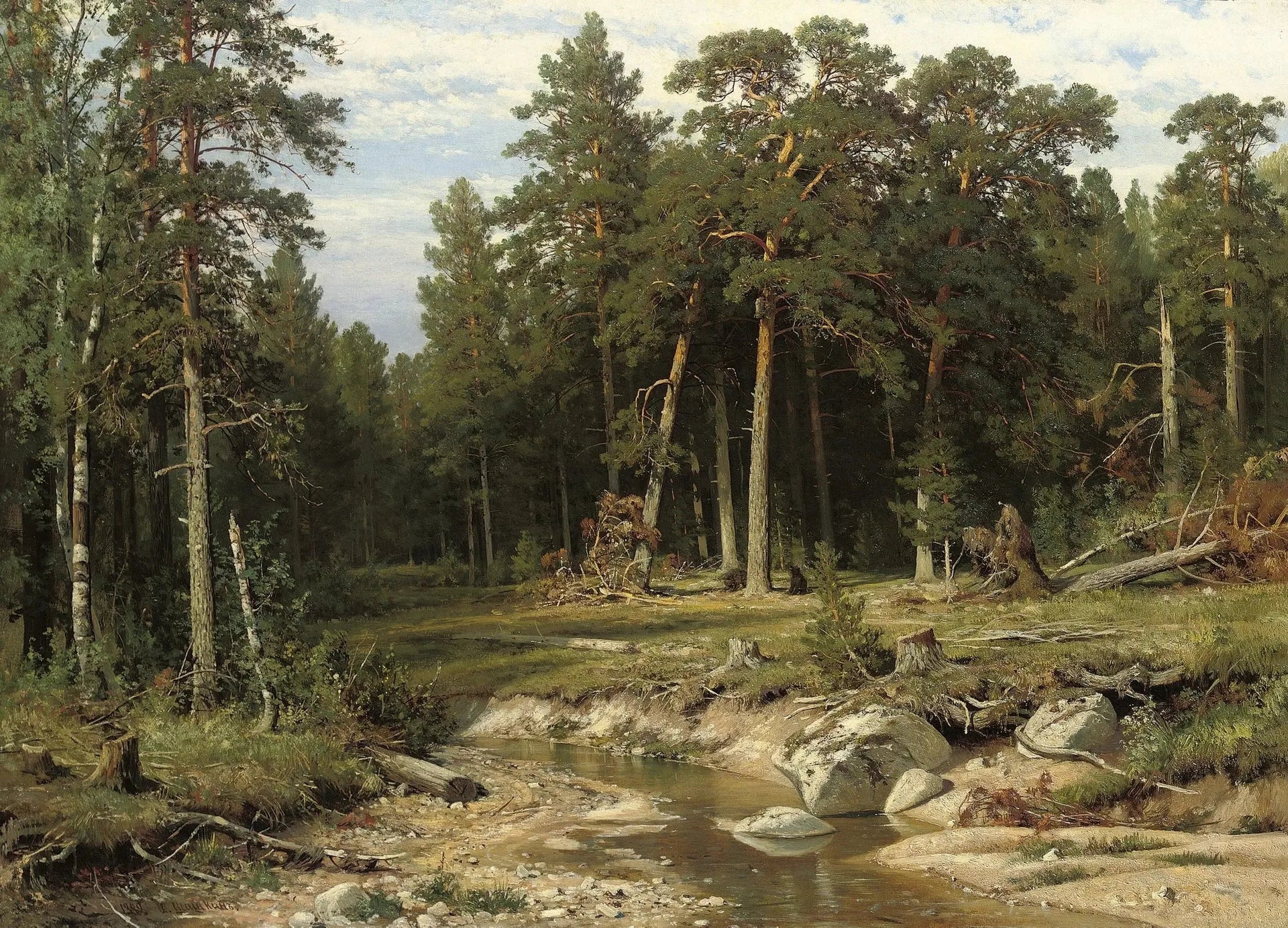Forêt de pins mâts dans la province de Viatka - Ivan Chichkine image 1 reproduction réalisée par Alpha Reproduction