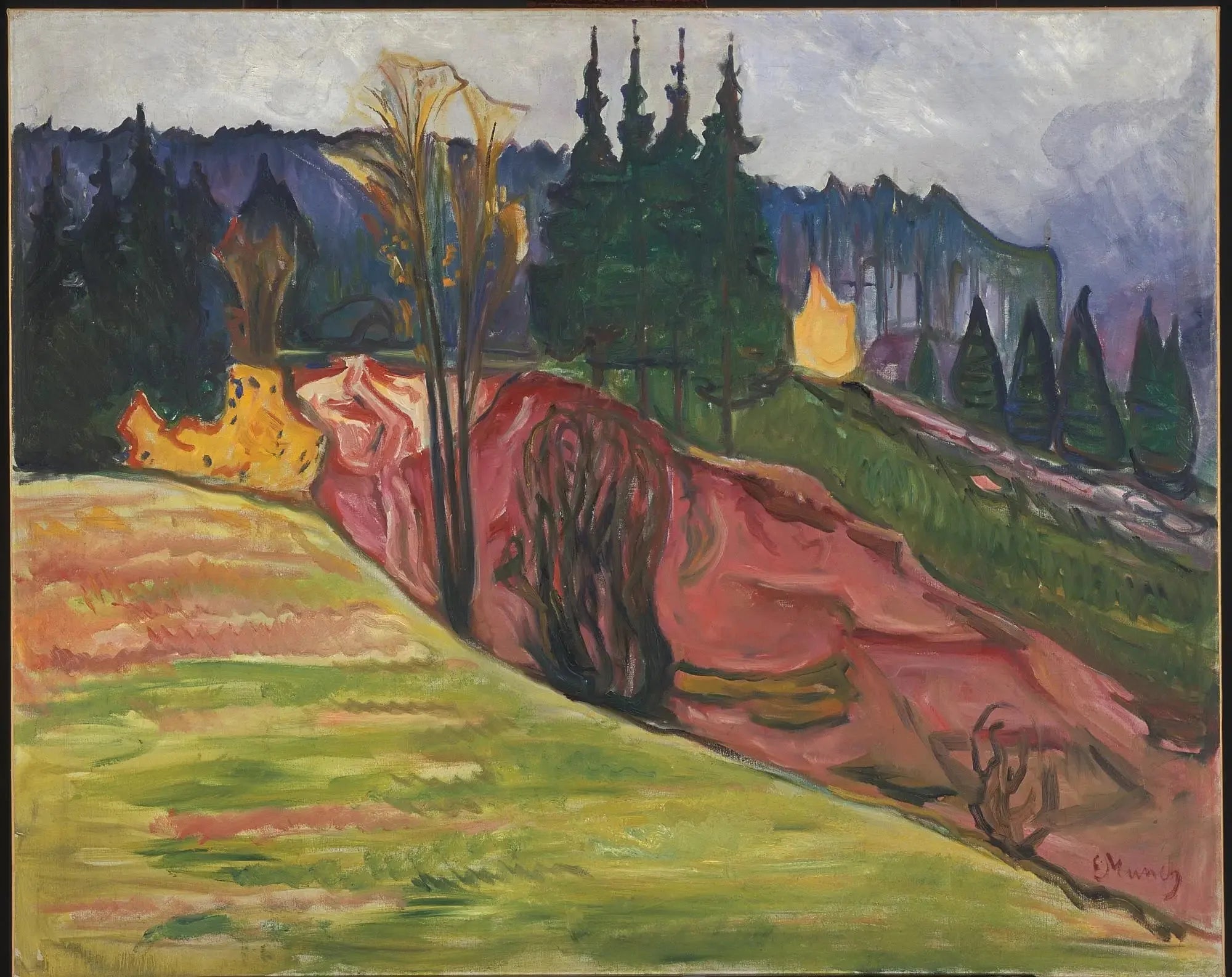 Forêt de Thuringe - Edvard Munch image 1 copie de tableau peinte à la main