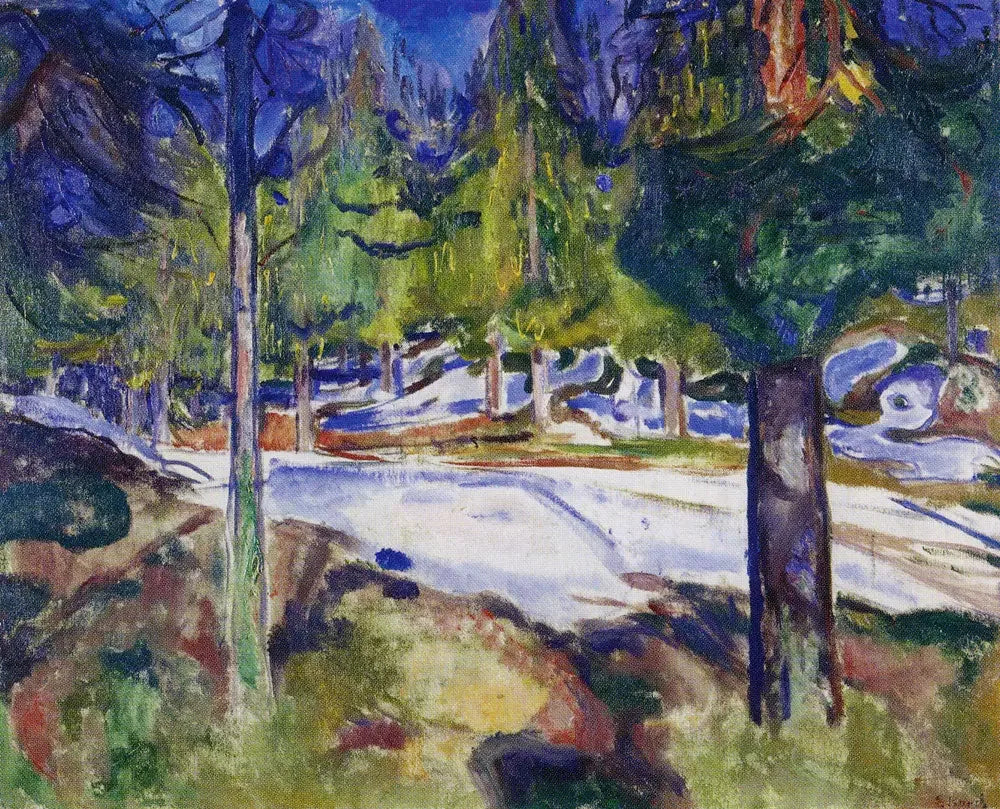 Forêt - Edvard Munch image 1 reproduction artisanale de tableau